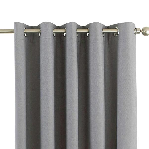 Riva Home Eclipse Blackout Eyelet Curtains - Silver - 