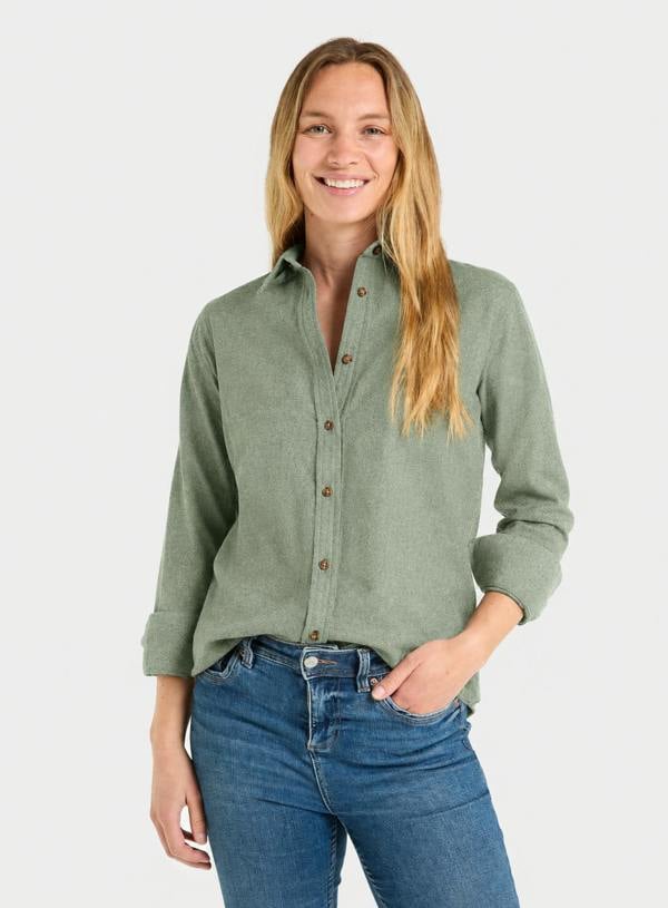 The Oxford Shirt Company Classic Flannel Shirt - Green