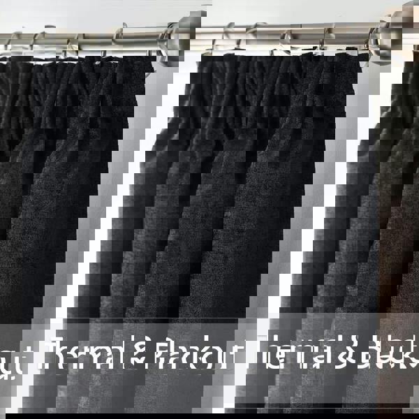 Luxury Living Chenille Blackout Pencil Pleat Top Curtains