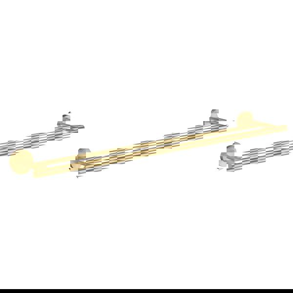 Brushed brass double towel rail