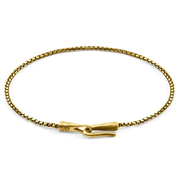 Anchor & Crew Moonraker Sail 9ct Yellow Gold Chain SKINNY Bracelet