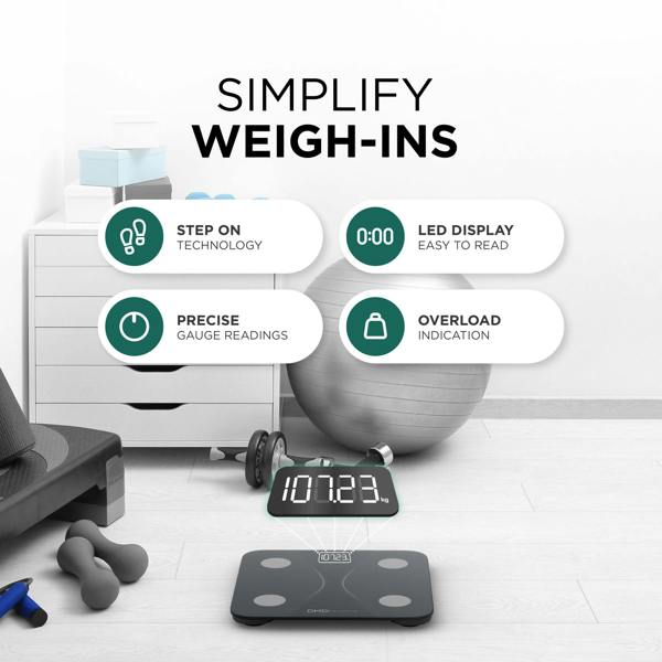 DMD Collective Smart Bluetooth Bathroom Scale with Body Composition Tracking