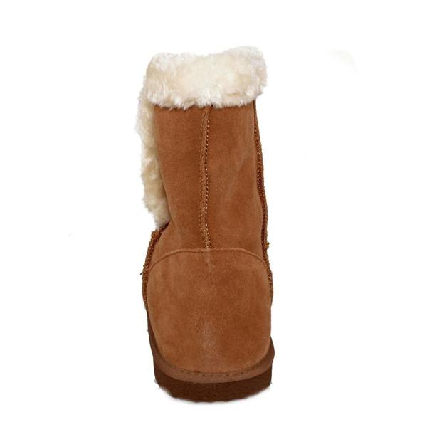 Hush Puppies Ladies Hush Puppies Fur Trim Slipper Boots Ashleigh