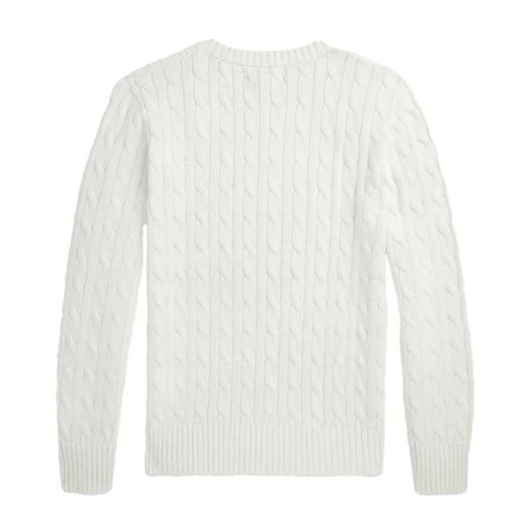 Ralph Lauren Childrens/Kids Cable Knit Regular Long-Sleeved Jumper - White - 