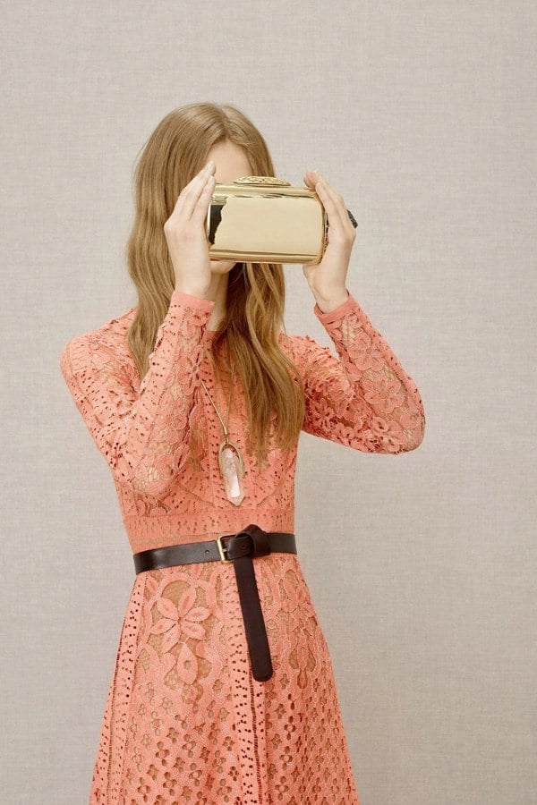 Elie Saab black leather gold buckle fold over waist belt