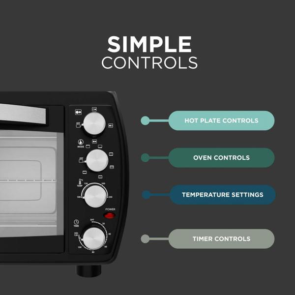 DMD Collective Mini Oven All-in-One Cooker - 35L with Dual Hot Plates