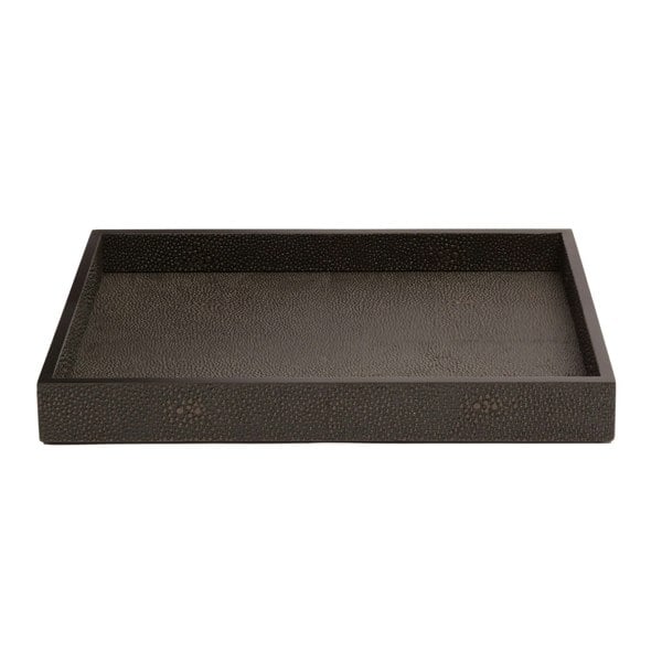 POSH TRADING COMPANY Chelsea Medium Tray - Shagreen Chocolate