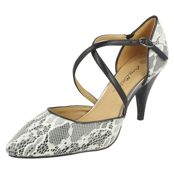 Anne Michelle Ladies Anne Michelle Pointed Toe Court Shoes
