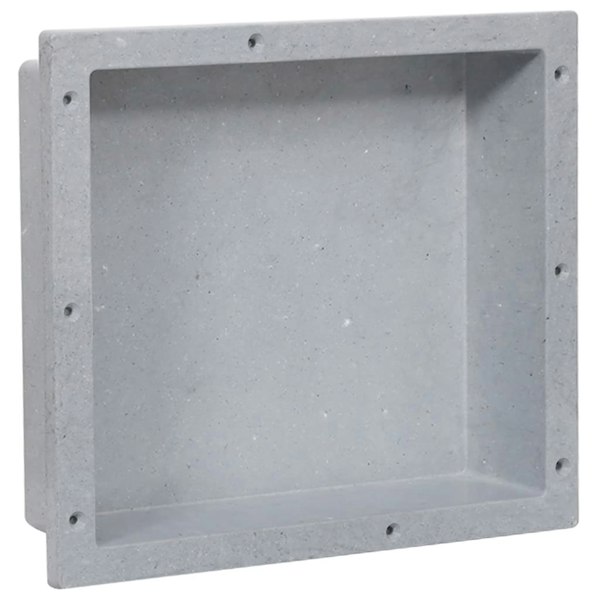 Berkfield Shower Niche Matt Grey 41x36x10 cm