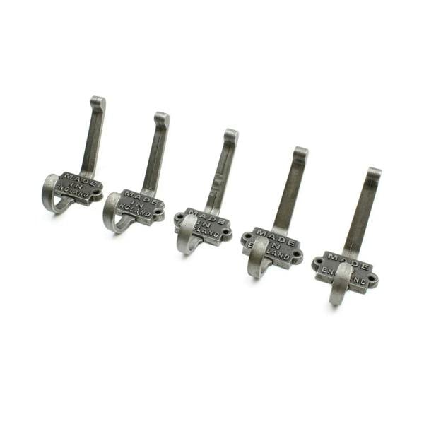Antique Cast Iron 2 Part ‘Made in England’ Coat Hook 100mm - Pack of 5