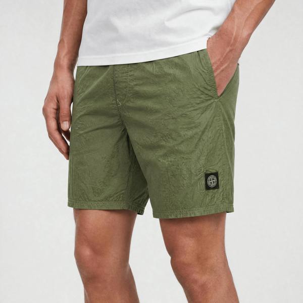 Stone Island Nylon Metal Swim Shorts Military Green - chancefashionco