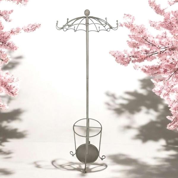 172CM CREAM METAL COAT STAND/ UMBRELLA HOL