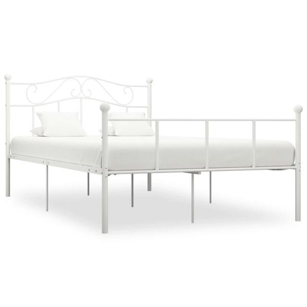 Berkfield Bed Frame White Metal 160x200 cm