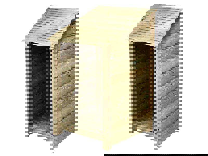 Arbor Garden Solutions Wooden Premium Tongue/Groove Log Store (W-79cm, H-126cm or H-180cm, D-88cm)