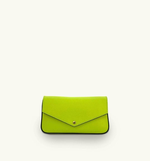 Apatchy London The Munro Leather Shoulder Bag - Lime Green