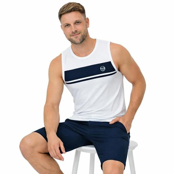 Sergio Tacchini Damarindo Vest White/Maritime Blue