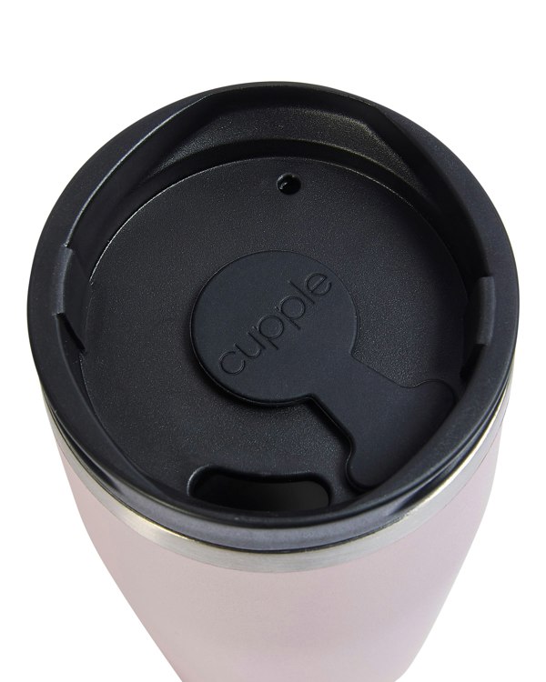 Cupple Blush Pink Coffee Cup + Lid