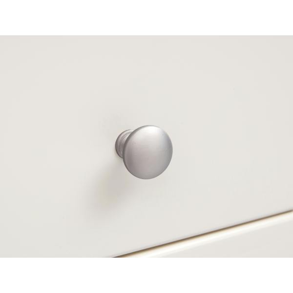 Cabinet Bits Trevi 5 Drawer Chest of Drawers Chrome Knob