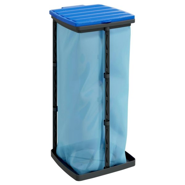 Berkfield Rubbish Bag Holders 2 pcs Black and Blue 60 L PP