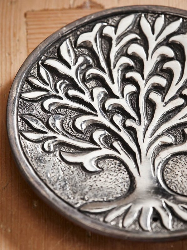 Namaste Tree Of Life Aluminium Incense Holder