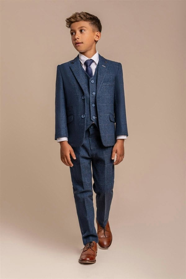 Boys Carnegi Three Piece Suit Front