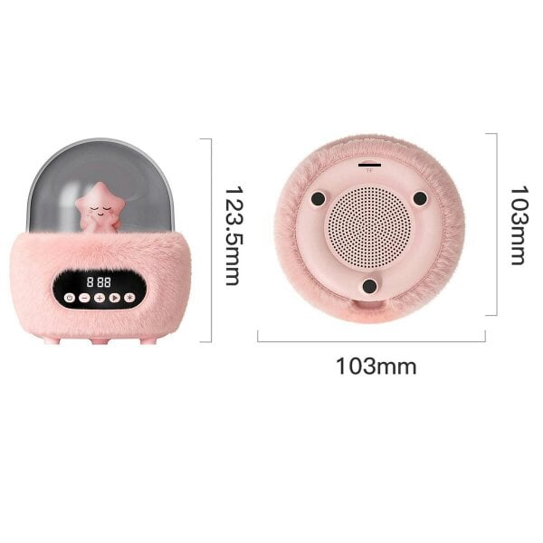 Obasyhig Cute Mini Speaker with Dual Wireless Mics