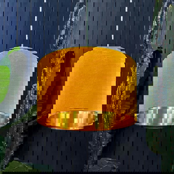 love Frankie butterscotch velvet lampshade with gold lining