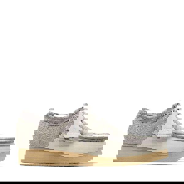 Clarks Originals Mens Wallabee Suede Boat Shoes - Light Grey