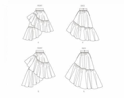 Vogue Sewing Pattern 1957, Skirts for Women, B5 (8-10-12-14-16) - Easy