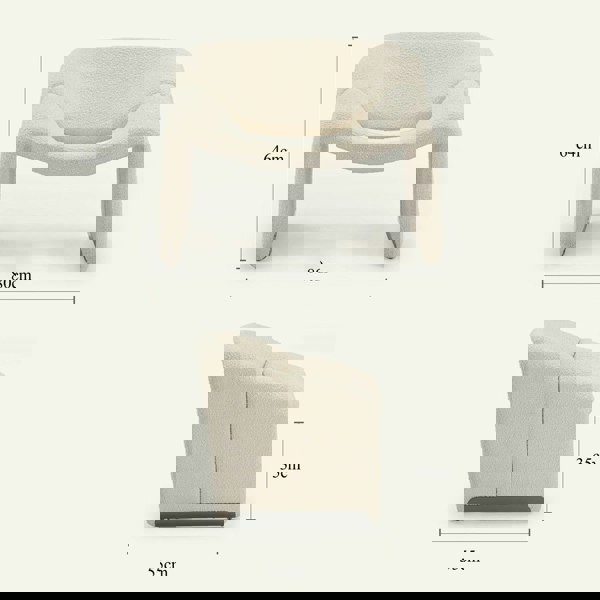 Rit Concept Onda Armchair, White Boucle