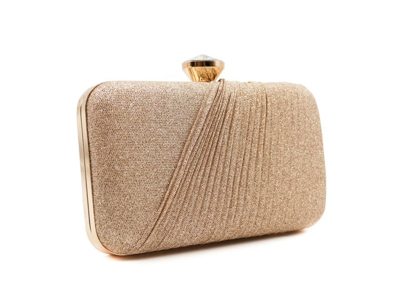 Kitise Luxury Pleated Style Clutch Evening Bag
