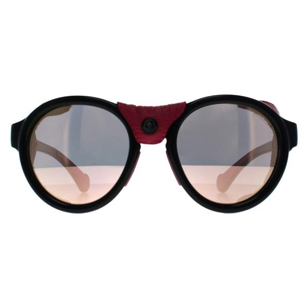 Moncler Sunglasses ML0046 01C Shiny Black Pink Smoke Mirror