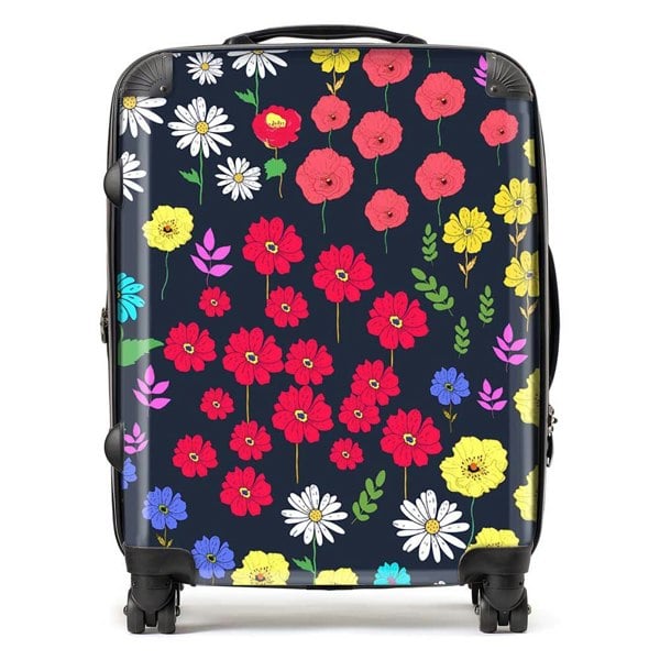 Warren Reed Multicoloured Flower Pattern Suitcase