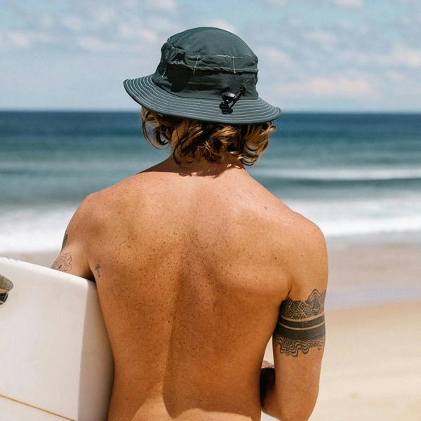Ocean & Earth G-Land Lightweight Soft Peak Surf Hat Forest Green