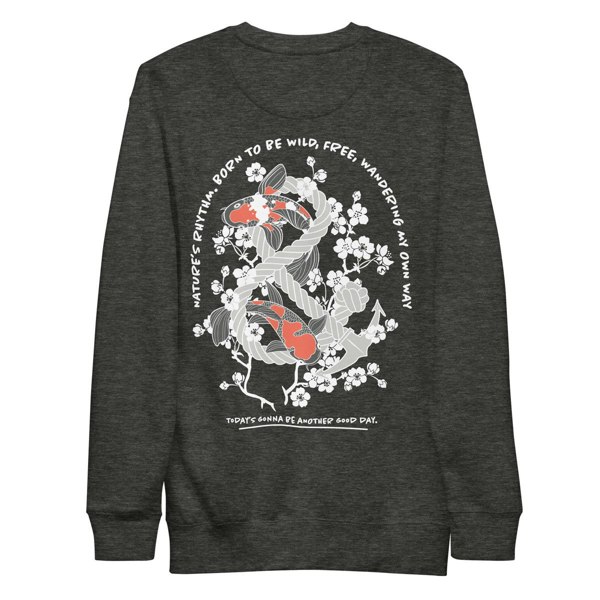 ANCHOR & CREW Koi Fish Another Good Day Cotton Blend Sweatshirt