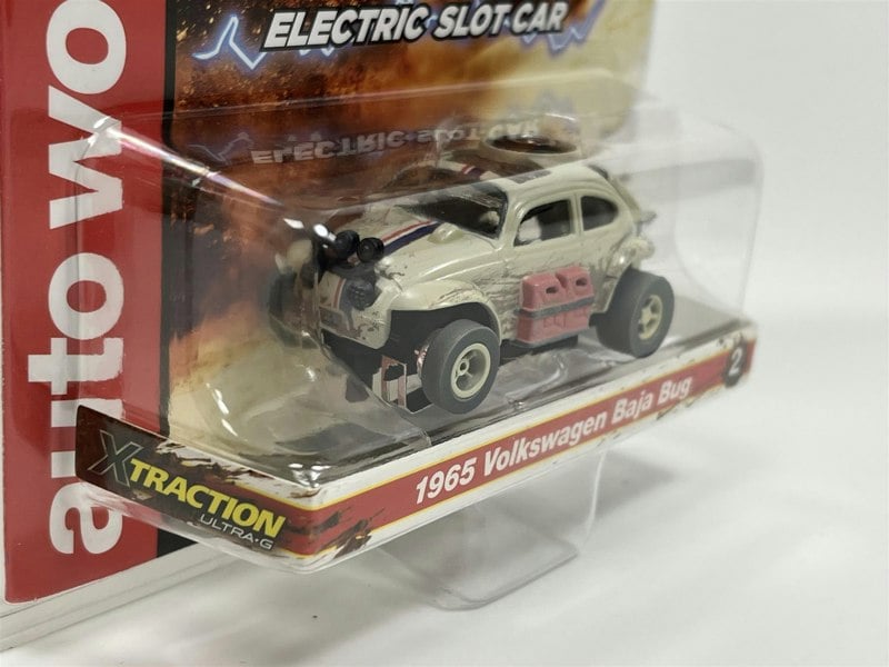 Auto World Slot Cars 1965 VW Baja Bug Cream X Traction Off Road HO Scale SC375-2