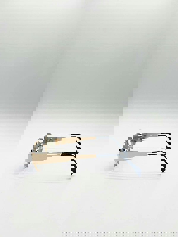 SVNX Oval Metal Frame Sunglasses in Gold Green