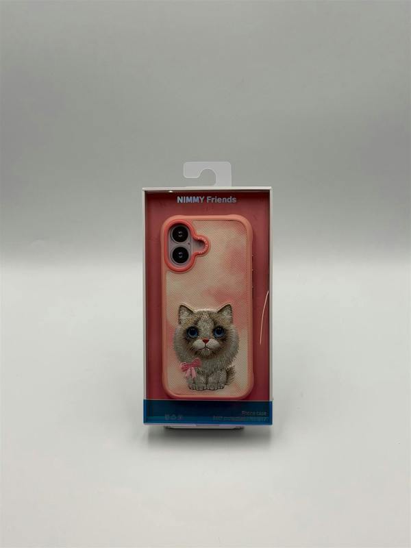 Nimmy Friends Nimmy Big Eye Cute Pet Ragdoll Cat Case with MagSafe for iPhone 17 6.3" Pink - N-XDY-IP17-07-D