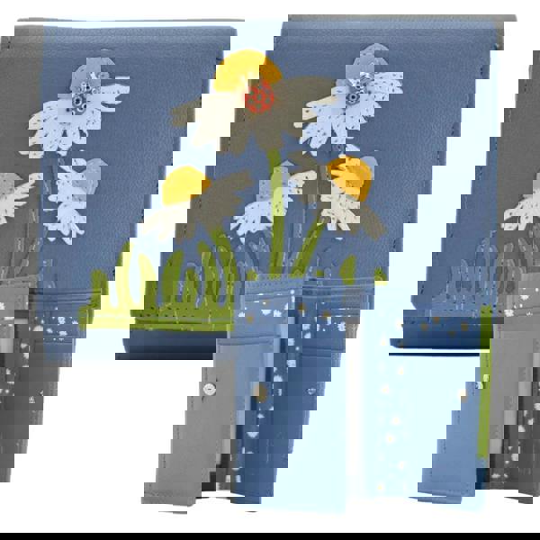 Mala Leather Peony Summer Garden & Ladybird Trifold Purse