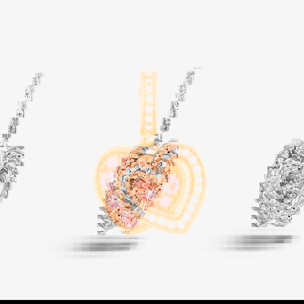 Rosa Lea 2 Heart Dangle Charm AM-THB032006