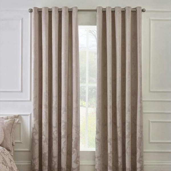 Catherine Lansfield Opulent Jacquard Eyelet Curtains