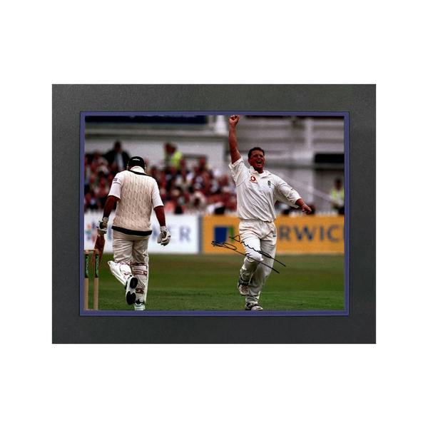 Darren Gough Signed England Cricket 16x12 Image Deluxe Mount