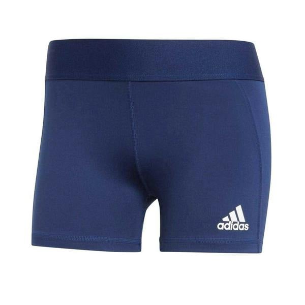 Adidas Womens/Ladies Performance Athletic Gym Compression Shorts - Navy Blue/White - 