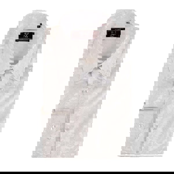 Kensington Paisley Jacquard Shirt – White