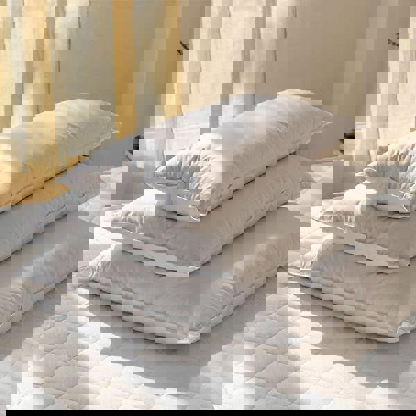 Surrey Down Duck Feather and Down Medium Firmness Pillow (2 Pack) - Down & Cotton