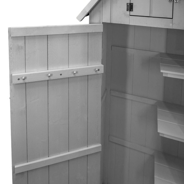 Monstershop Wooden Garden Shed – Light Grey