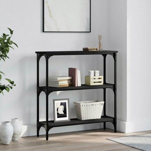 Berkfield Console Table Black 75x22.5x75 cm Engineered Wood