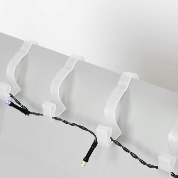 2.9cm Clear Large Gutter Hooks for Christmas Light Decoration, Tool-Free Clip-On Holders image 3