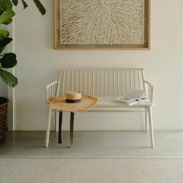 Queensbury Bench with Back, Wooden Bench Seat