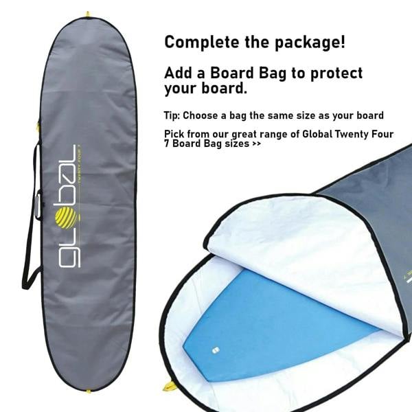Surfworx Banshee Mini Mal Soft Surfboard 6ft 0 Azure Blue